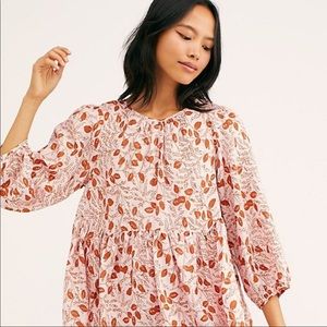 Free People paper hearts mini dress NWOT